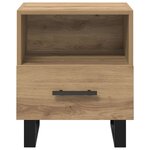 vidaXL Cabinet de chevet avec tiroir Chêne artisanal 40 x 35 x 47 5 cm