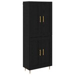vidaXL Haut Armoire Chêne noir 69 5 x 34 x 180 cm Bois d'ingénierie
