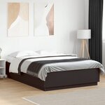 vidaXL Cadre de lit sans matelas noir 140x200 cm