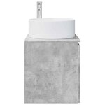 vidaXL Meuble de lavabo mural Gris béton 49 5 x 44 5 x 65 5 cm