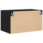 Cabinet mural vidaXL Noir Chêne 70x42 5x40 cm en bois d'ingénierie