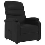 vidaXL Fauteuil inclinable Noir Similicuir