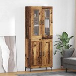 vidaXL Haut Armoire 2 Pièces Bois ancien Bois d'ingénierie