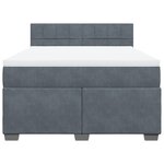 vidaXL Sommier à lattes de lit et matelas Gris foncé 140x190cm Velours