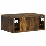 vidaXL Cabinet de chevet mural Chêne fumé 49 x 34 5 x 20 cm