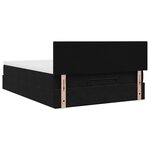VidaXL Cadre de lit ottoman avec matelas noir 140x200 cm velours
