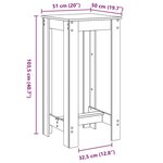 vidaXL Table de bar chêne fumé 51x50x103 5 cm bois d'ingénierie