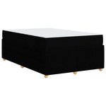 vidaXL Cadre de lit avec matelas Noir 120 x 190 cm tissu
