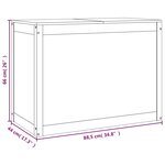 vidaXL Boîte à linge 88 5x44x66 cm Bois massif de pin