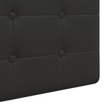 vidaXL Tête de lit suspendue Avec lumière LED Noir Simili cuir