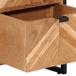 vidaXL Armoire de salle de bain bois massif d'acacia et fer