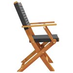 vidaXL Chaises de jardin pliantes lot de 6 noir poly rotin bois massif