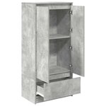 vidaXL Armoire avec tiroir gris béton 55 5x34x119 5 cm bois ingénierie