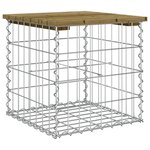 vidaXL Banc de jardin design gabion 43x44x42 cm bois de pin imprégné