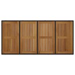 vidaXL Ensemble de salle à manger pour jardin 7 Pièces Noir et Bois