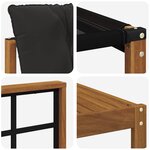 vidaXL Ensemble de canapés d'extérieur 8 pc Naturel et Noir