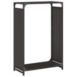 vidaXL Portant de bois chauffage noir 60x28x90 cm acier laminé à froid