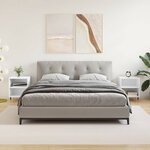 vidaXL Tables de chevet 2Pièces blanc brillant 40x30x50cm bois ingénierie