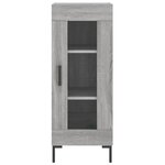vidaXL Buffet Sonoma gris 34 5x34x90 cm Bois d'ingénierie