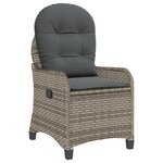 vidaXL Fauteuil inclinable en polyrotin gris