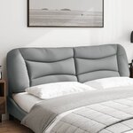 vidaXL Coussin de tête de lit Hvar gris clair 180 cm tissu