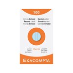 Etui De 100 Fiches - Bristol Ligné Non Perforé 75x125mm - Couleurs Assorties - X 10 - Exacompta