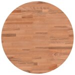 vidaXL Dessus de table Ø50x1 5 cm rond bois massif de hêtre