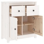 vidaXL Buffet blanc 70x35x80 cm bois massif de pin