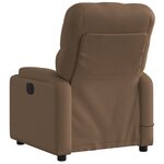 vidaXL Fauteuil inclinable de massage électrique marron tissu