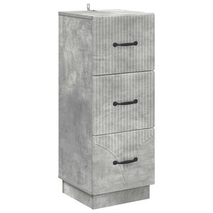 vidaXL Armoire à tiroirs Gris béton 33 x 34 5 x 87 cm