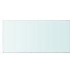 vidaXL Panneau pour étagère Verre transparent 60 x 30 cm