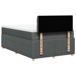vidaXL Sommier à lattes de lit avec matelas gris foncé 120x190cm tissu