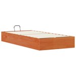 vidaXL Cadre de lit ottoman avec rangement Brun Ciré 100 x 200 cm