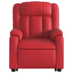 vidaXL Fauteuil inclinable de massage Rouge Similicuir