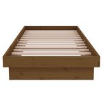 vidaXL Cadre de lit sans matelas marron miel bois massif