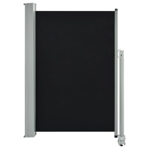vidaXL Auvent latéral rétractable de patio 120 x 300 cm Noir
