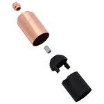 vidaXL Douilles de lampe 2 Pièces bronze or rose E27