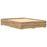 vidaXL Cadre de lit avec tiroirs Chêne artisan Bois d'ingénierie