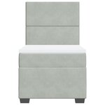 vidaXL Sommier à lattes de lit et matelas Gris clair 80x200 cm Velours