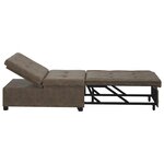 vidaXL Canapé-lit 3-en-1 Design rétractable Vert armée en simili cuir