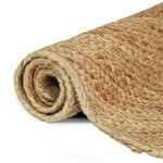 vidaXL Tapis de surface Rectangulaire Marron 80 x 400 cm Jute