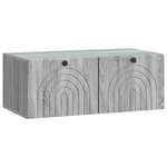 vidaXL Meuble TV mural Sonoma gris 78 5 x 41 x 30 cm Bois d'ingénierie