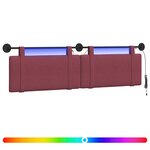 vidaXL Tête de lit suspendue Bordeaux Tissu