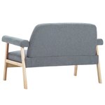 vidaXL Canapé à 2 places Tissu Gris clair