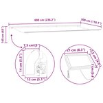 vidaXL Auvent manuel rétractable avec LED marron 600x300 cm