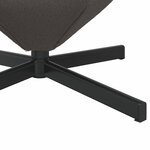 vidaXL Fauteuil œuf Gris foncé Tissu ressemblant à de la laine bouclée