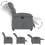 vidaXL Fauteuil inclinable électrique Gris Similicuir