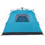vidaXL Tente de camping cabine 4 personnes bleu libération rapide