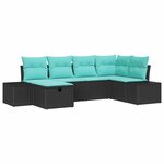 vidaXL Ensemble de Canapés avec coussin 7 Pièces polyrotin