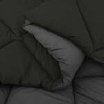 vidaXL Duvet d'hiver Noir et anthracite 200 x 140 cm Microfibre
